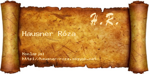 Hausner Róza névjegykártya